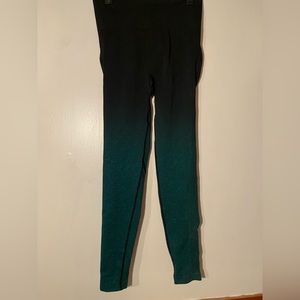 Teal and black never worn scrunch butt leggings